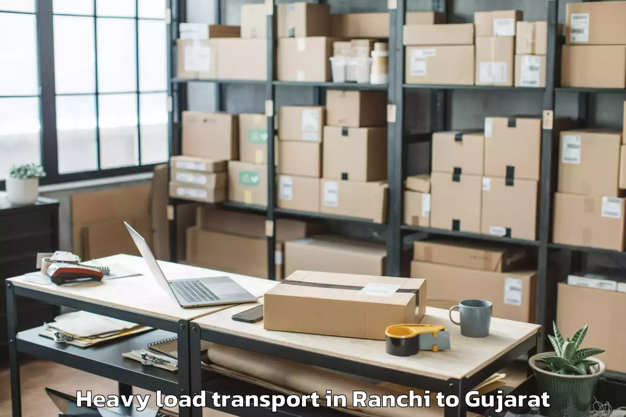 Easy Ranchi to Marwadi University Rajkot Heavy Load Transport Booking